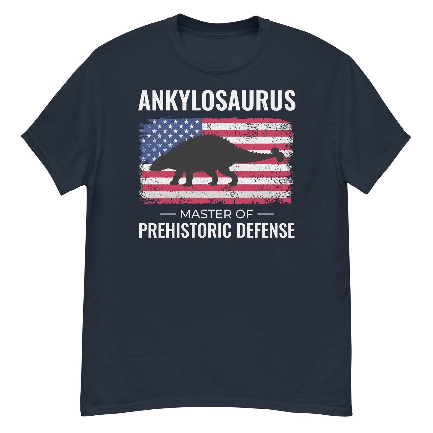 American Flag Dinosaur T-Shirt: Ankylosaurus - Master of Prehistoric Defense