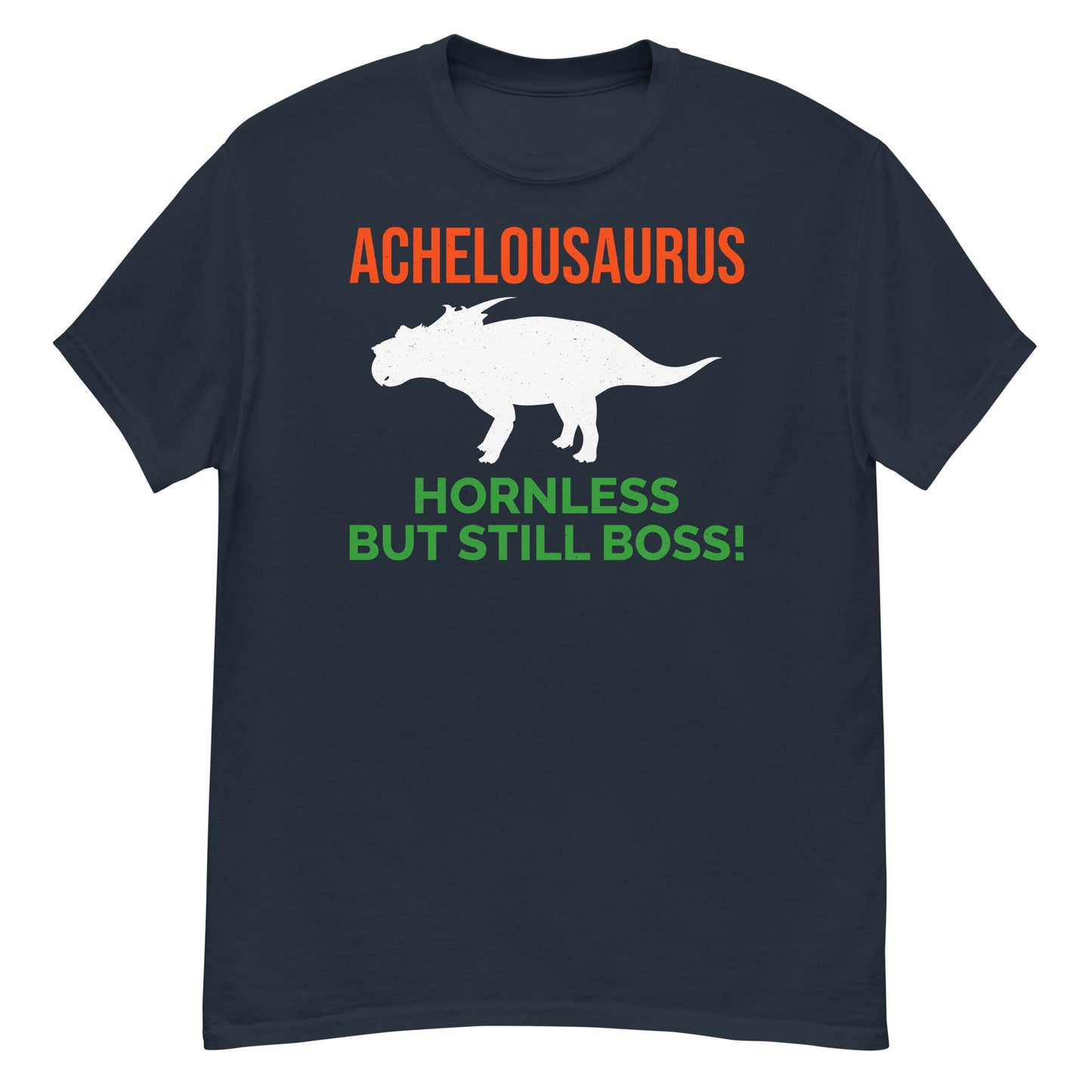 Achelousaurus: ¡sin cuernos, pero aún así, el líder! Camiseta de dinosaurio