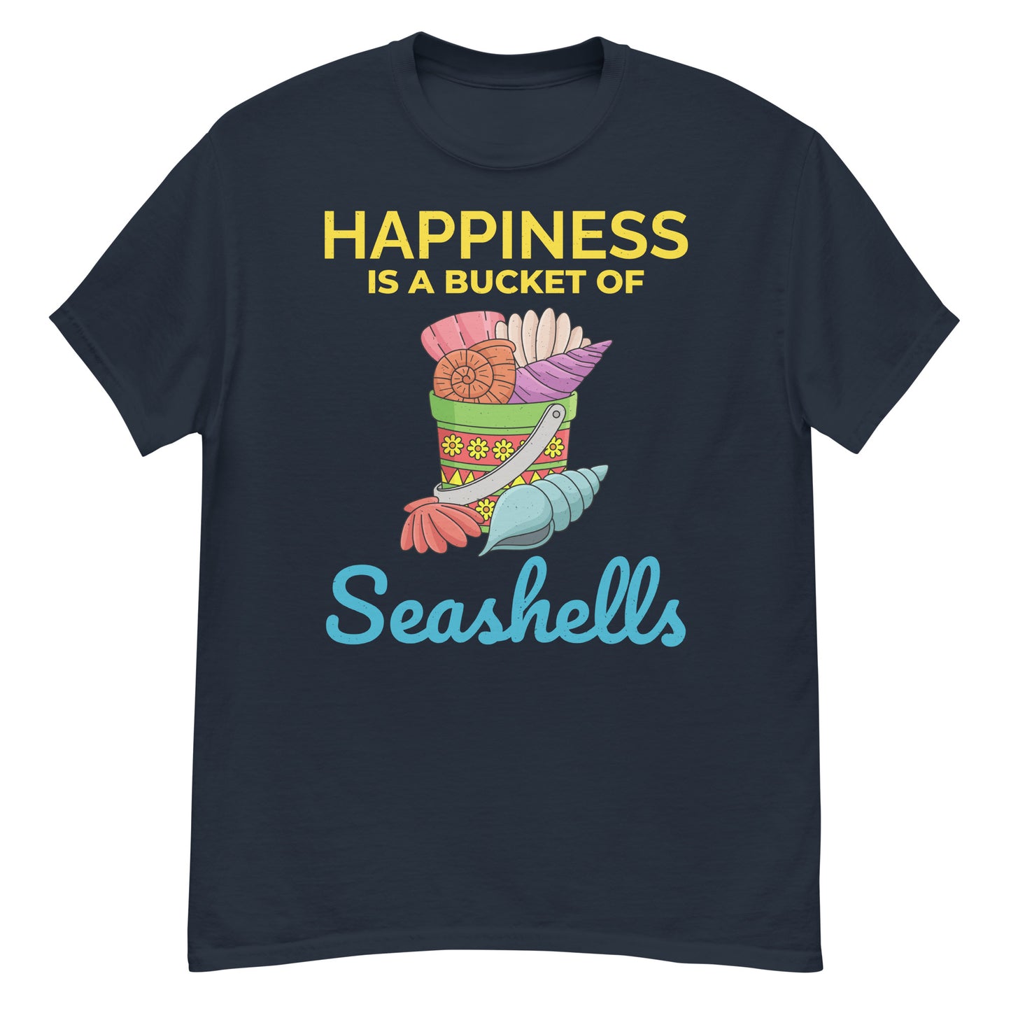 Seashell Collector T-Shirt: Happiness is a Bucket of Seashells