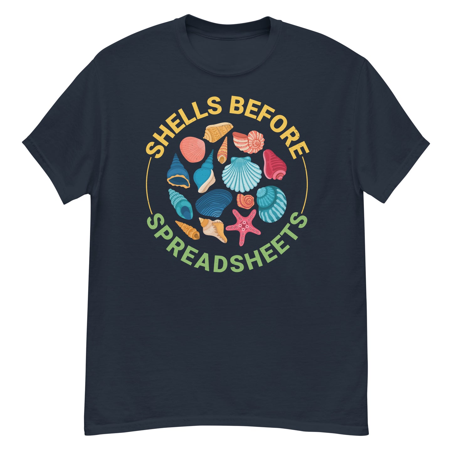 Seashell Collector T-Shirt: Shells Before Spreadsheets