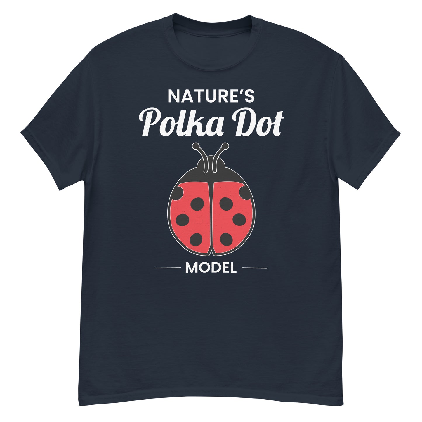 Ladybug: Nature's Polka Dot Model T-Shirt for Bug & Nature Enthusiasts