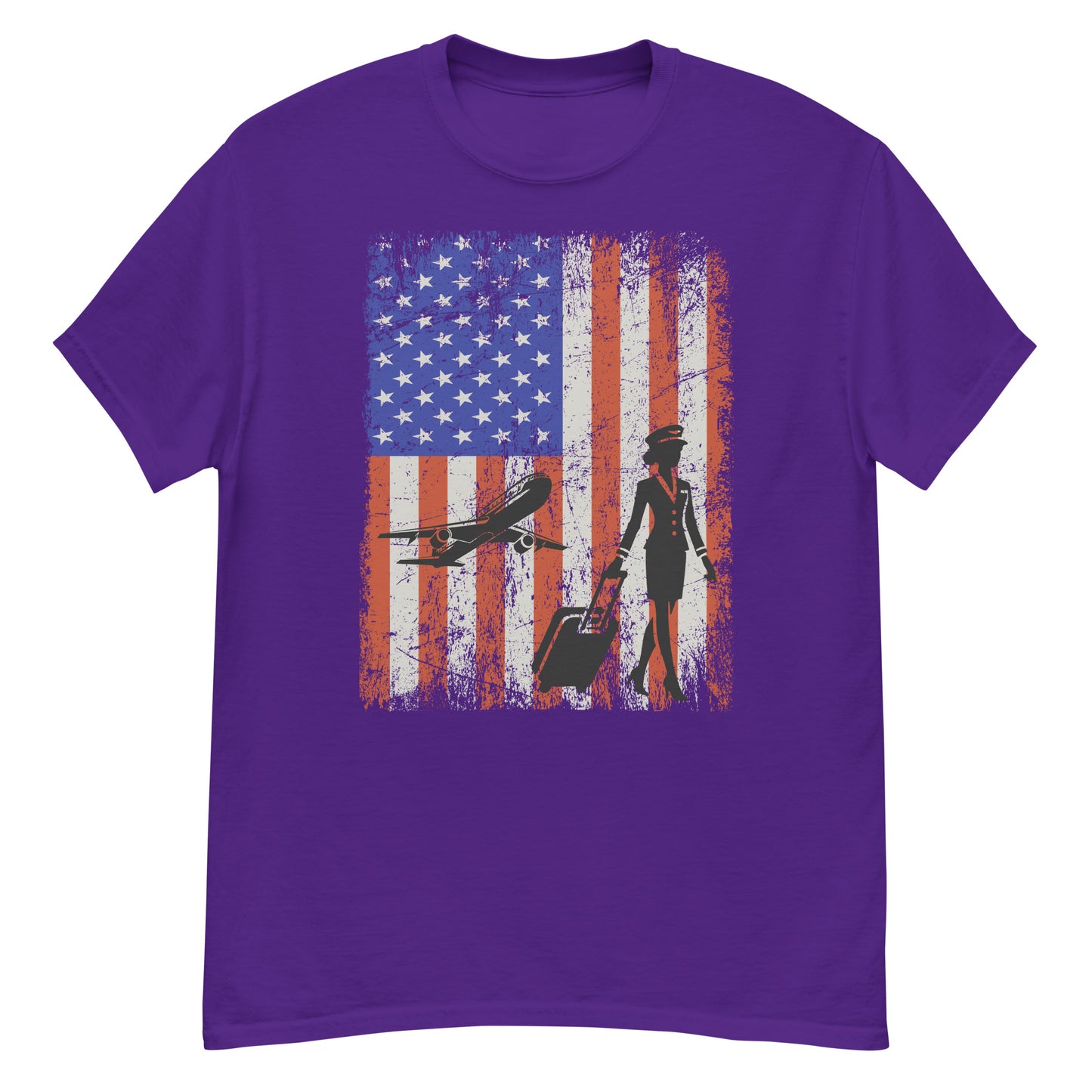 American Flag Flight Attendant T-Shirt: Show Your Patriotic Pride