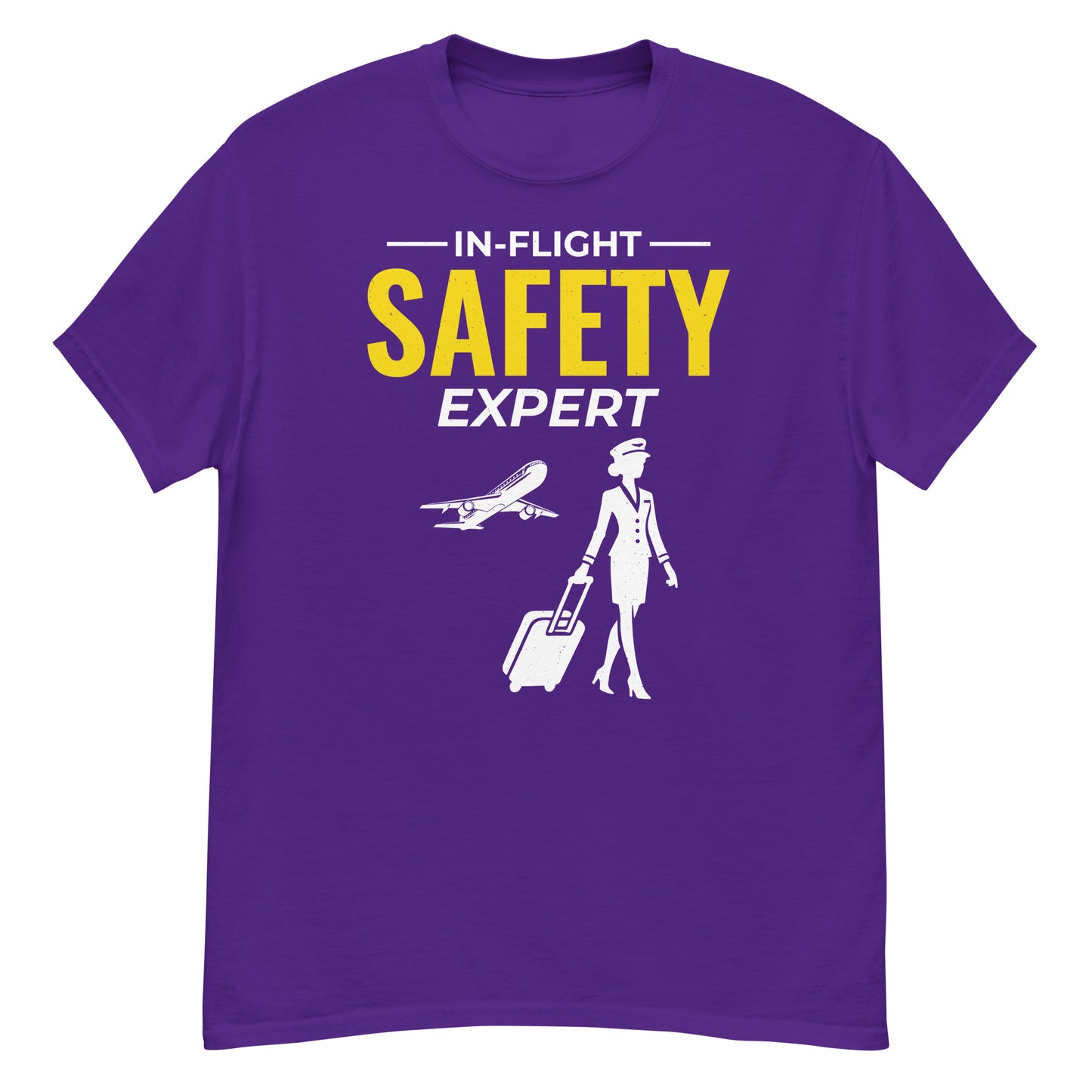 Flugbegleiter-T-Shirt: „In-Flight Safety Expert“