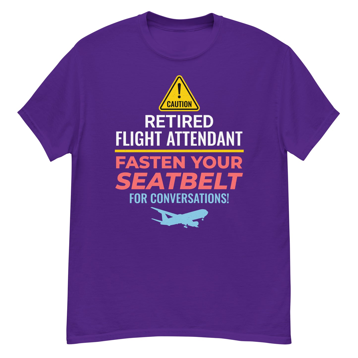 Retired Flight Attendant T-Shirt: Fasten Your Seatbelts for Story Time!