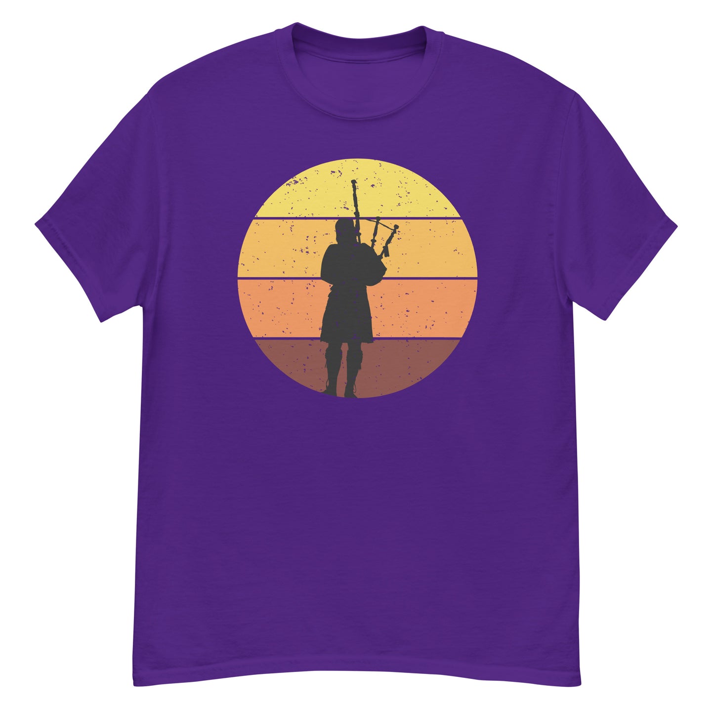 Vintage-Inspired Bagpipe T-Shirt - Retro Bagpiper Design