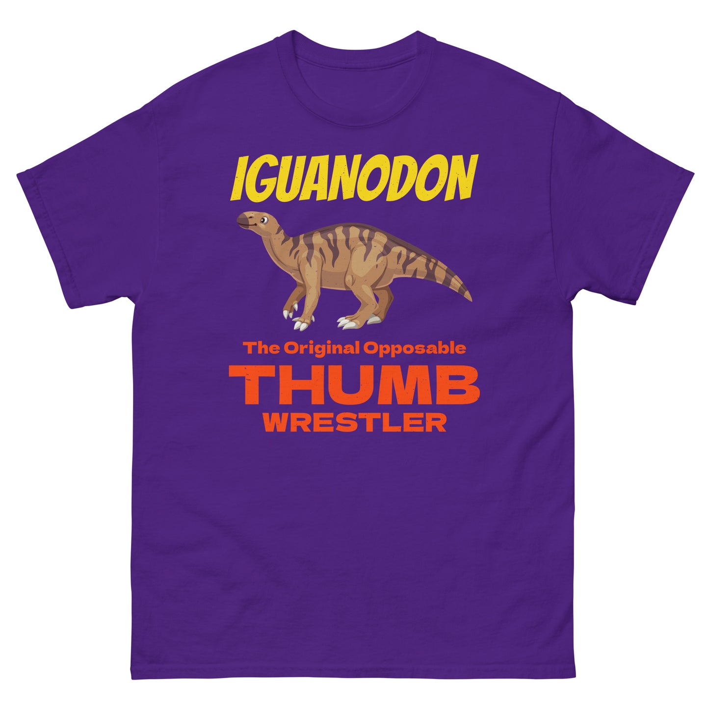 Paleontologist T-Shirt: Iguanodon - The Original Opposable Thumb Wrestler