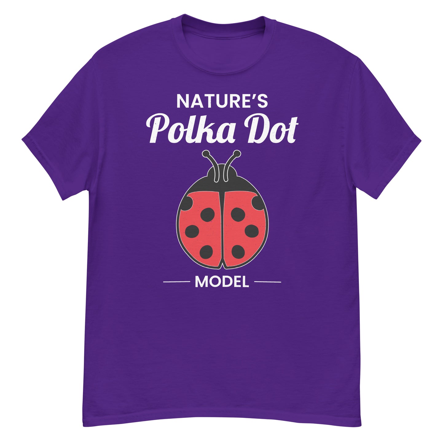 Ladybug: Nature's Polka Dot Model T-Shirt for Bug & Nature Enthusiasts