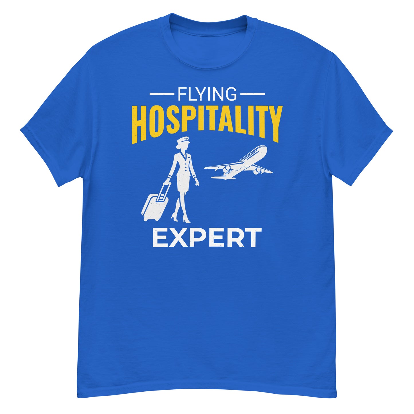 Flugbegleiter-T-Shirt: „Flying Hospitality Expert“