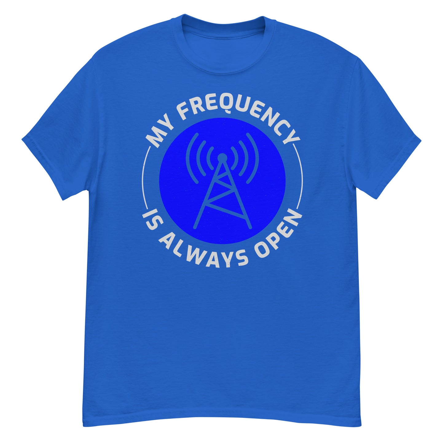 Camiseta de radioaficionado Mi frecuencia siempre está abierta