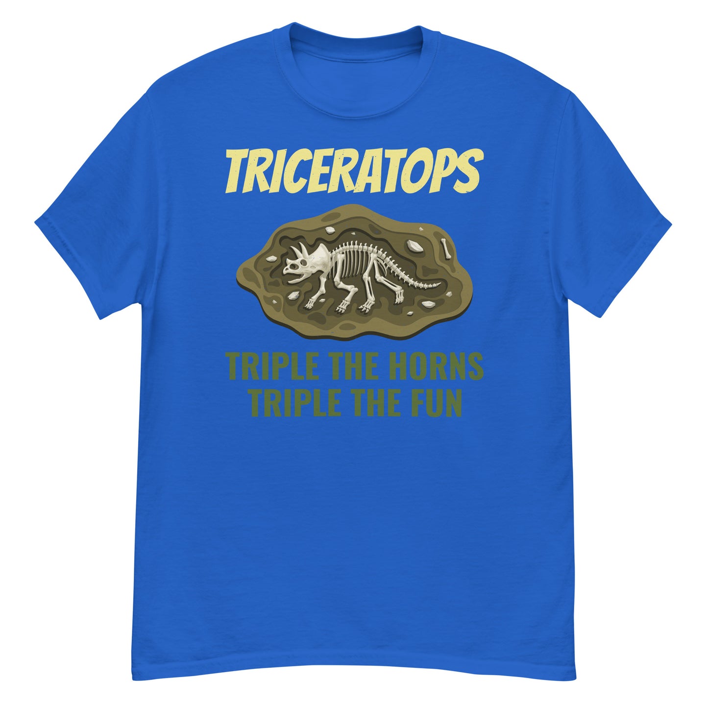 Paleontologist T-Shirt: Triceratops - Triple the Horns, Triple the Fun