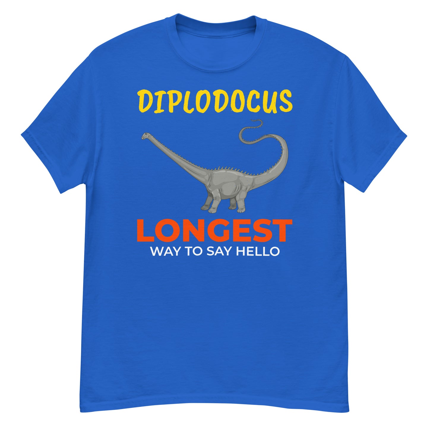 Paläontologen-T-Shirt: Diplodocus – Der längste Weg, „Hallo“ zu sagen