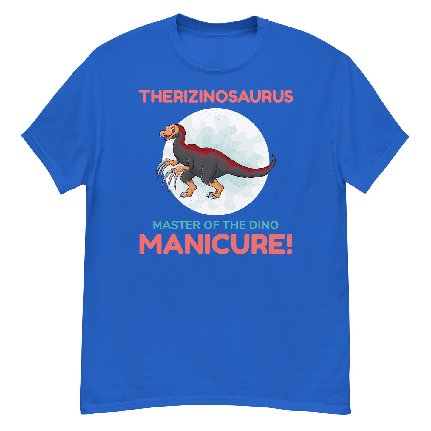 Dinosaurier-T-Shirt für Paläontologen: Therizinosaurus – Meister der Dino-Maniküre!