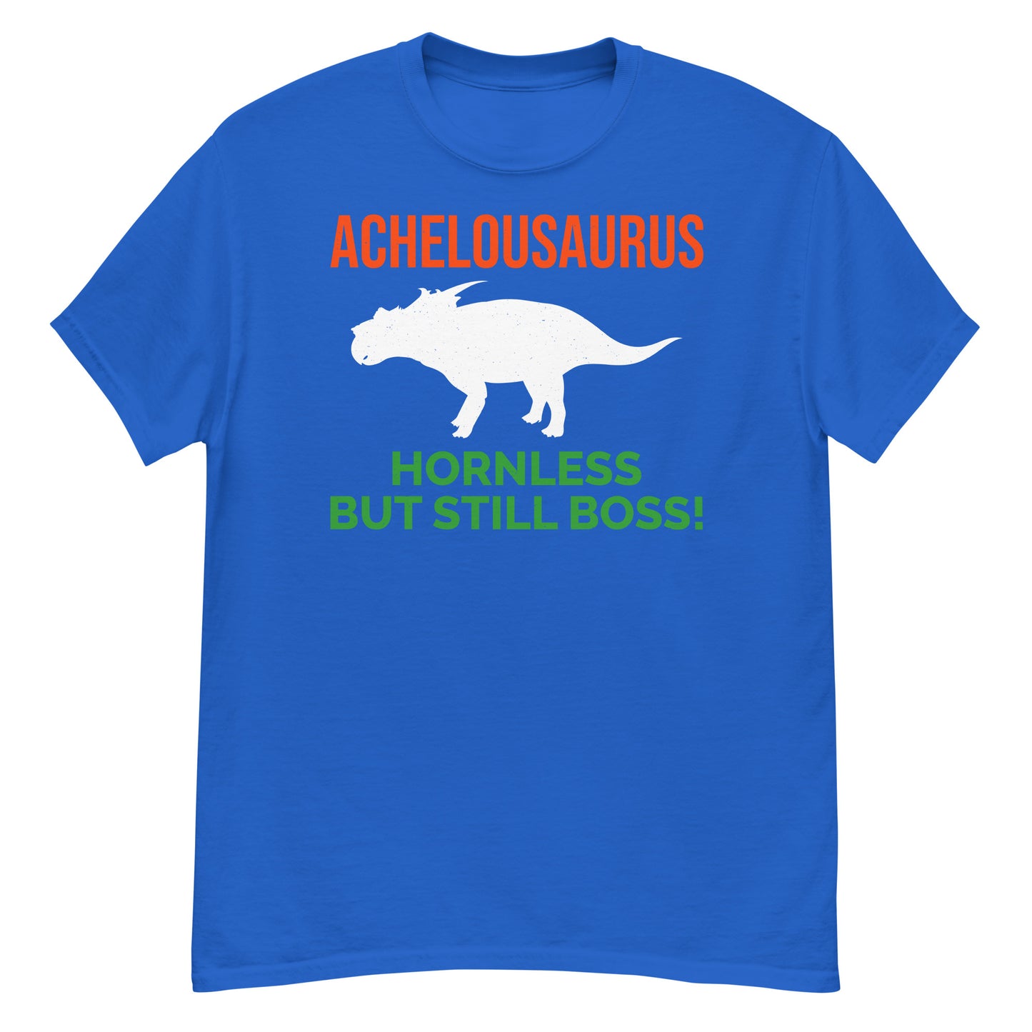 Achelousaurus: Hornlos, aber trotzdem der Boss! Dinosaurier T-Shirt