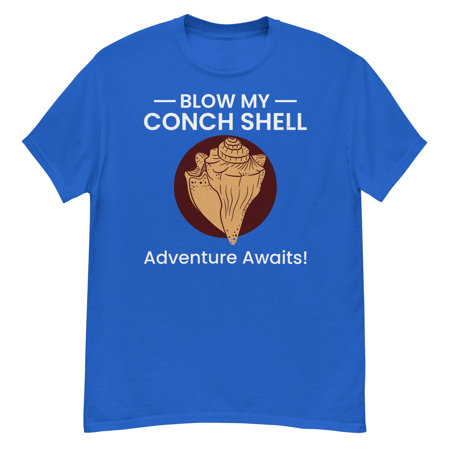 Seashell Collector T-Shirt: Blow My Conch Shell – Adventure Awaits!